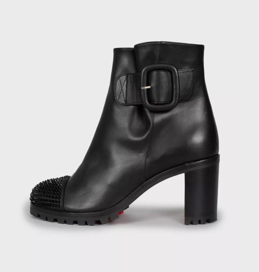 Christian Louboutin Olivia Black Leather Ankle Boots Sz.40